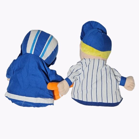 Lillian Vernon Hand Puppets Football Baseball Player 8 Inch Toy Pretend Play - Picture 2 of 6
